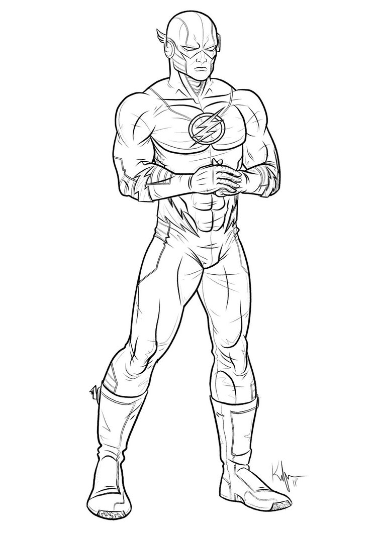752x1063 Printable Best Flash Superhero Coloring Pages Download And Print