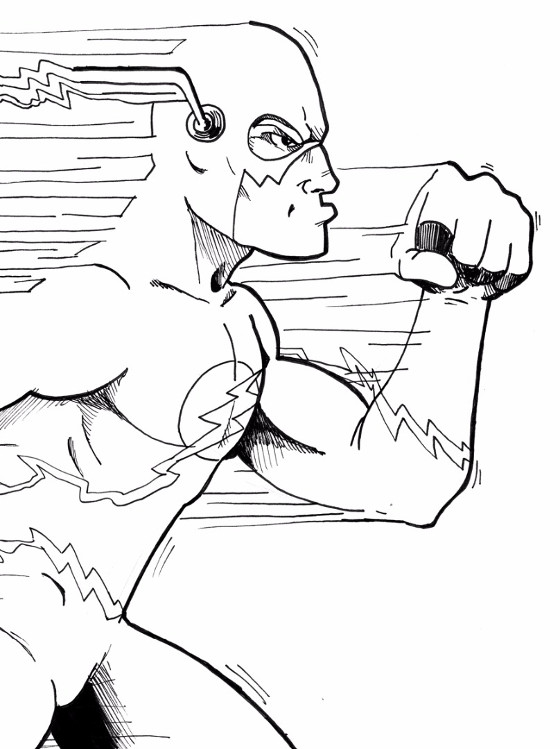 808x1080 Flash Coloring Pages Printable For Kids Brilliant Kid