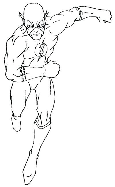 400x647 Super Hero Coloring Pages Flash Superhero Coloring Pages Plus