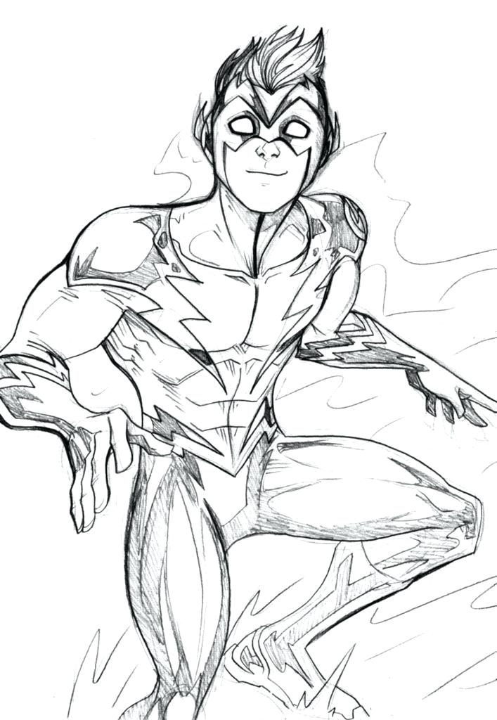 707x1024 Outstanding The Flash Coloring Page View Larger Flash Coloring