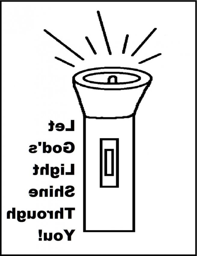 655x847 Flashlight Coloring Page Let Gods Light Shine Through You. ( Baby