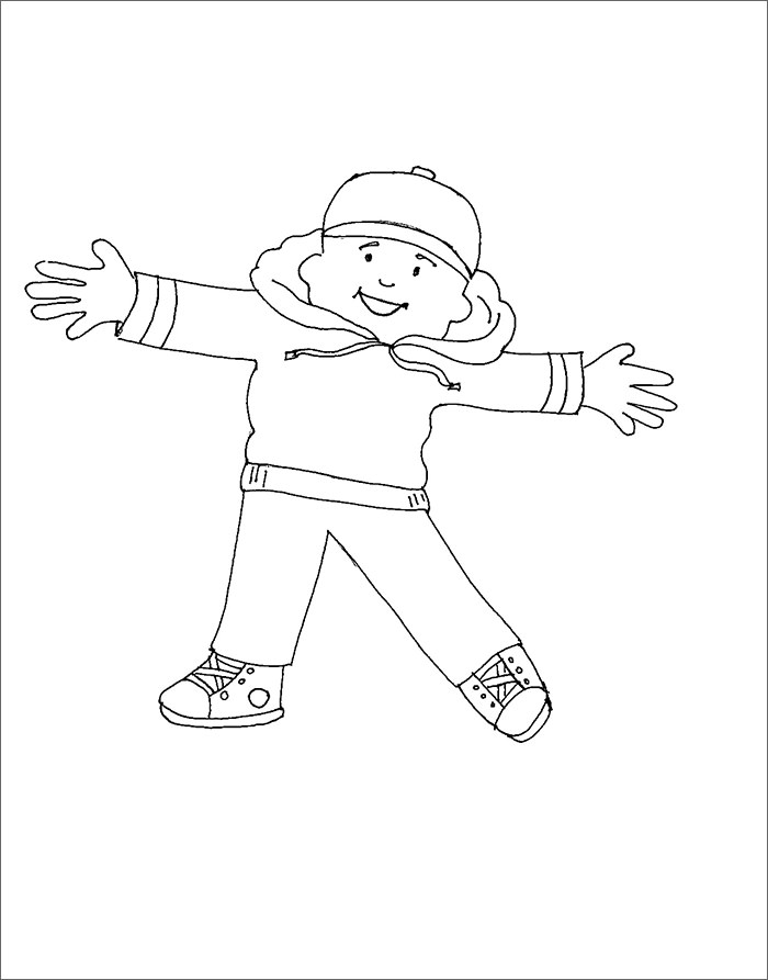 Flat Stanley Coloring Page