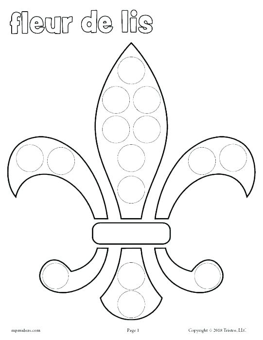 541x700 Fleur De Lis Coloring Page Art Pages Printable Dot Colori