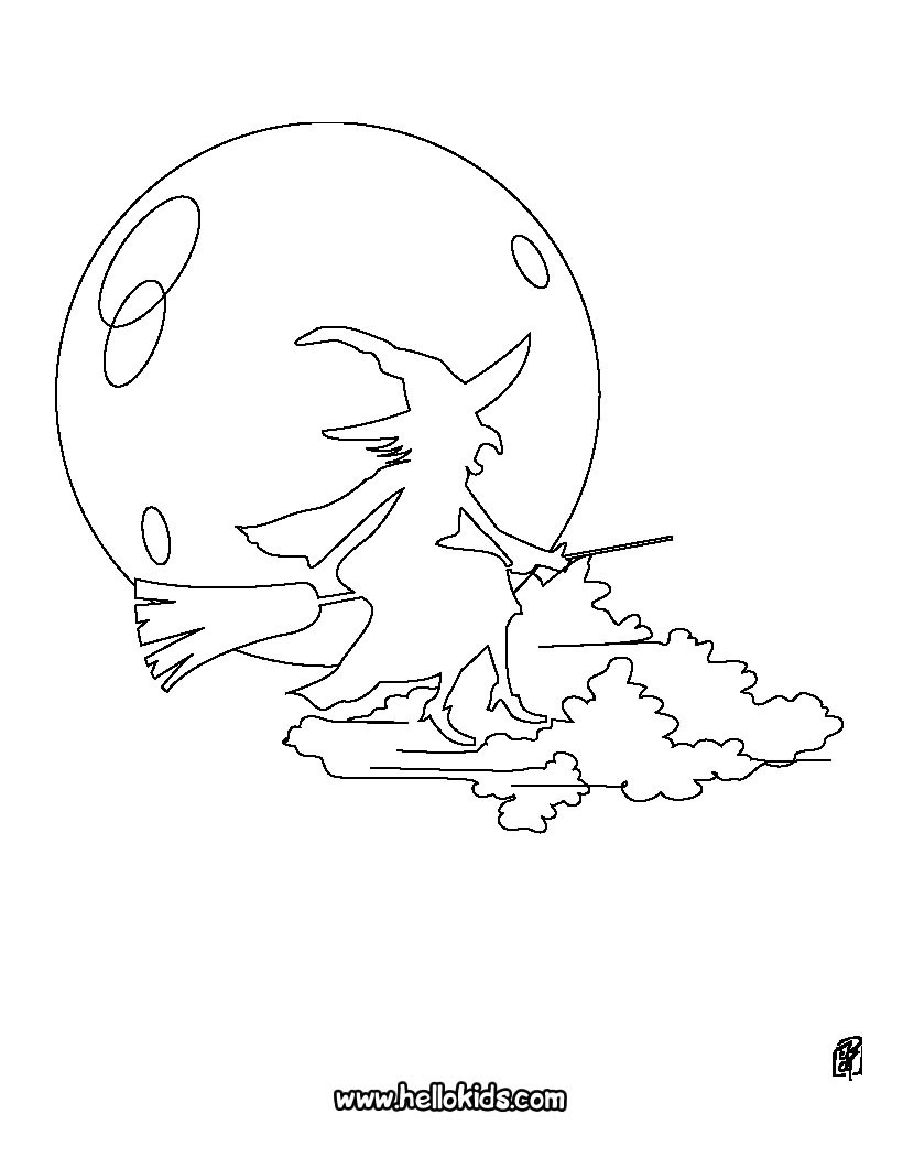 820x1060 Witch Coloring Pages