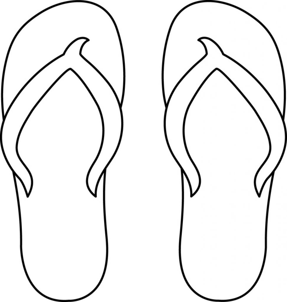 973x1024 Flip Flop Coloring Page For Pages Eson Me And At Flip Flop