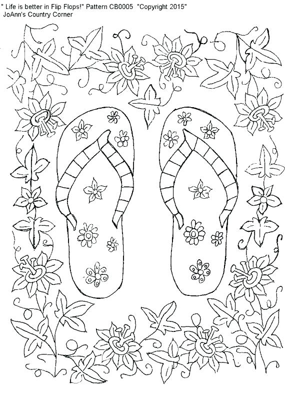 570x785 Flip Flop Coloring Page S Flip Flop Coloring Pages