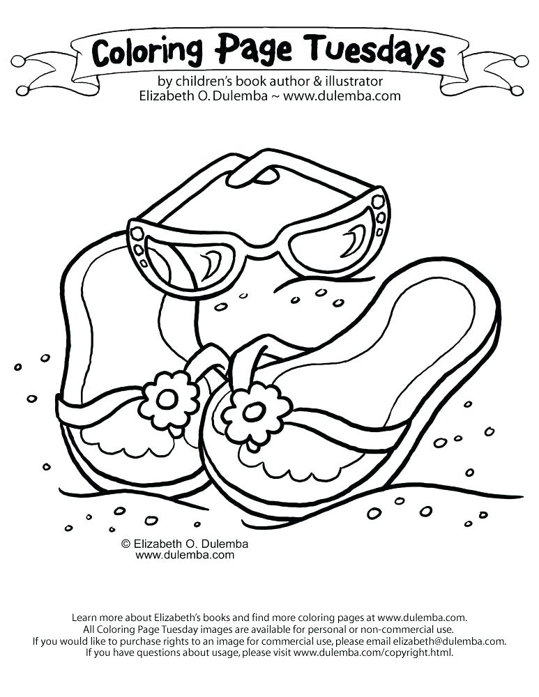 773x1000 Flip Flop Coloring Page Flip Flops Coloring Pages Coloring Page