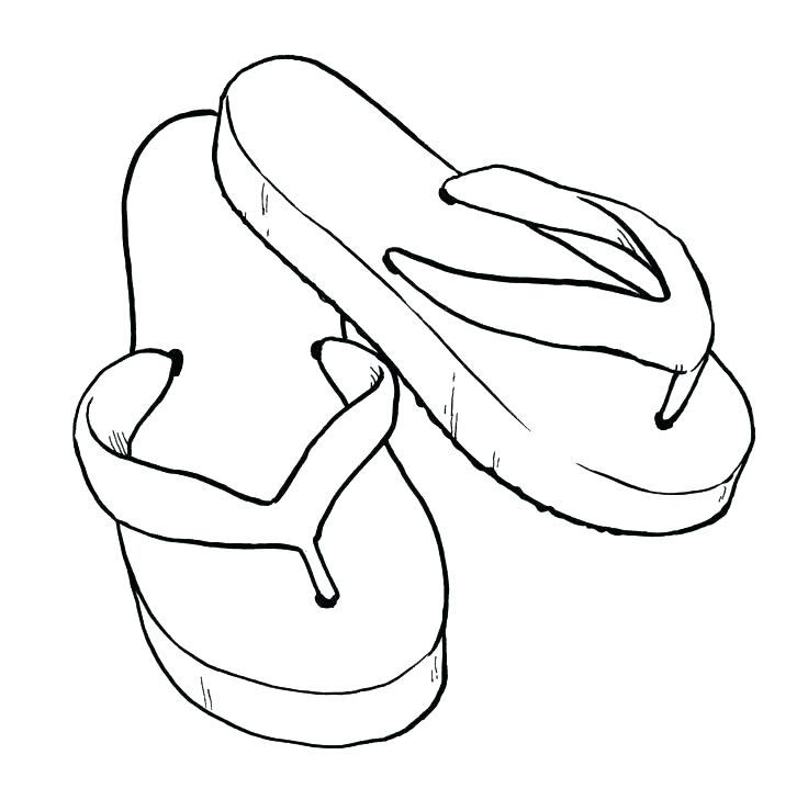 736x739 Flip Flop Coloring Page Flip Flops Coloring Pages Flip Flop
