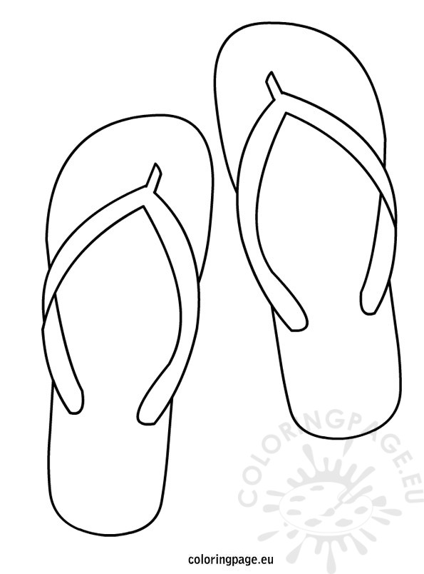 595x804 Flip Flop Coloring Pages
