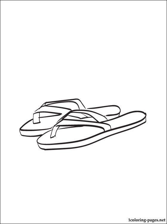 560x750 Flip Flops Coloring Page Coloring Pages
