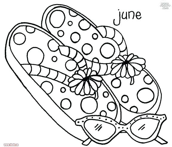 576x494 Sunglasses Coloring Page Flip Flop Coloring Pages Flip Flop