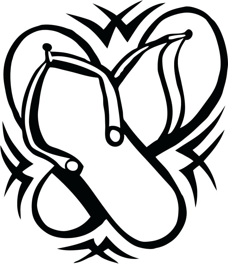 728x844 Famous Flip Flop Coloring Page Print Picture Collection