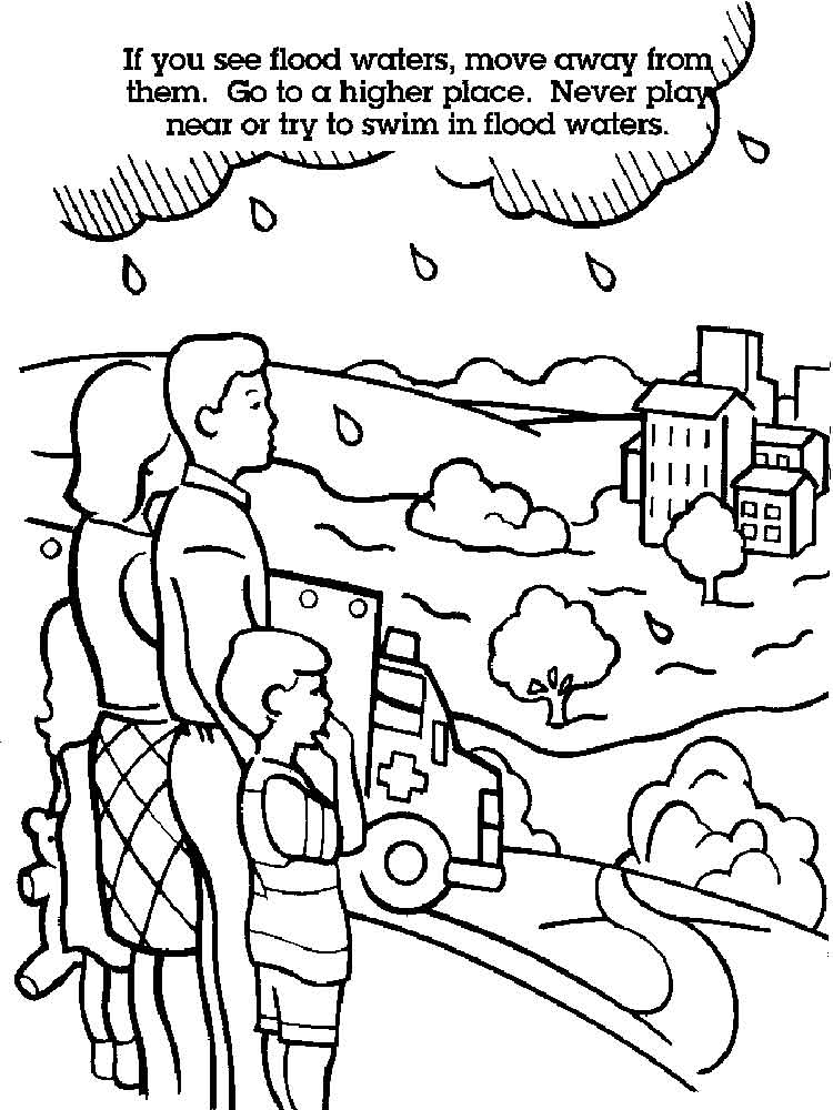 750x1000 Flood Coloring Pages Fresh Water Safety Coloring Pages Free
