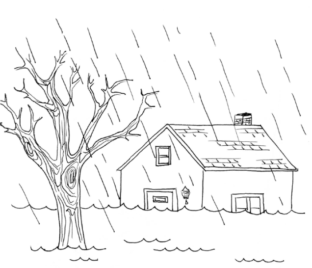 636x546 Coloring Pages Natural Disaster Flood Coloring Pages