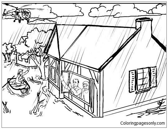 539x415 Flood Coloring Page