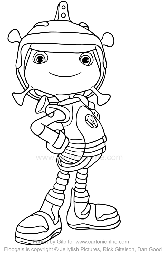 639x992 Drawing Fleeker (Floogals) Coloring Page