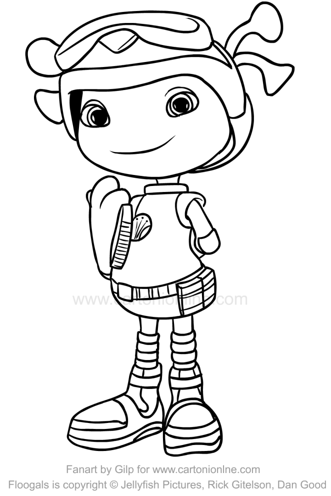 662x992 Drawing Flo (Floogals) Coloring Page