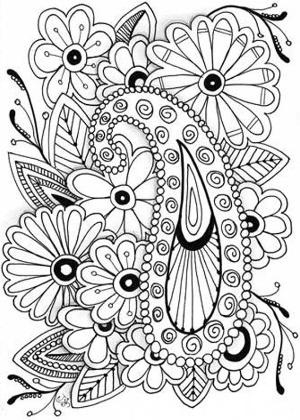 300x420 Printable Coloring Pages Of Flowers For Adults Printables And Menu