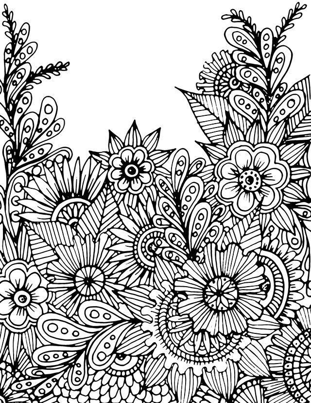 Floral Coloring Pages For Adults