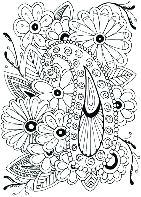 567x794 Coloring Pages Of Flowers Also Free Coloring Pages Adult Free