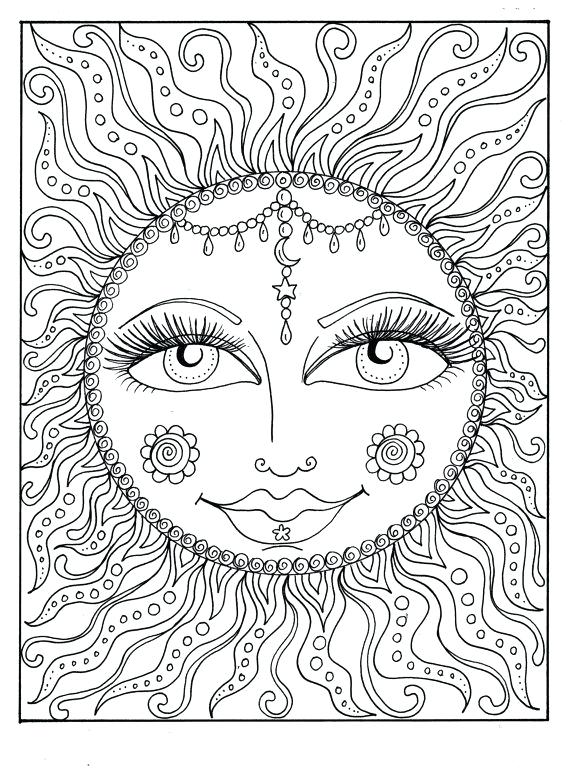570x784 Summer Coloring Pages Adult Summer Coloring Sheets Summer Flowers