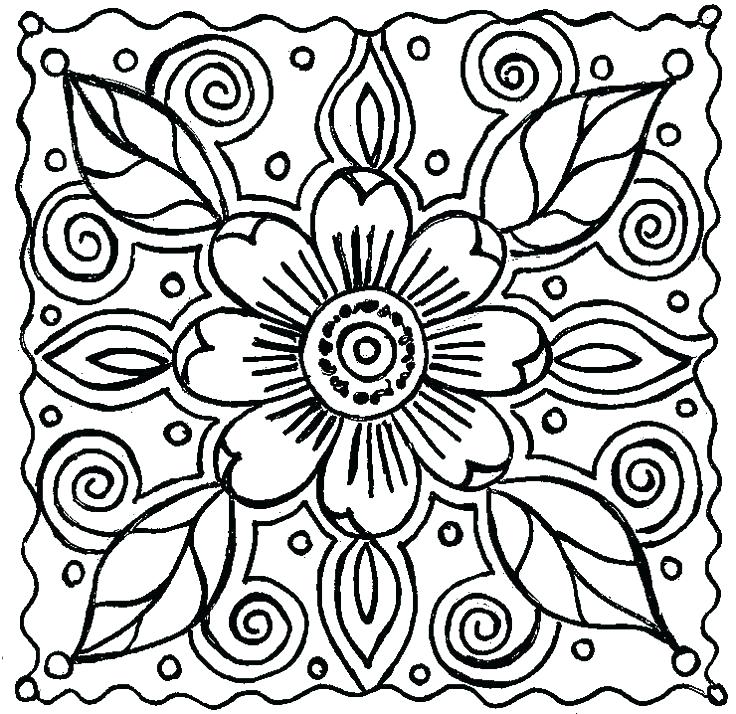736x714 Free Printable Flower Coloring Pages Cozy Design Adult Flower