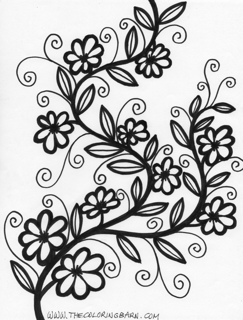 1000x1312 Top 20 Free Printable Pattern Coloring Pages Online Barn, Flower