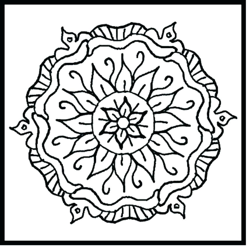 851x850 Abstract Design Coloring Pages