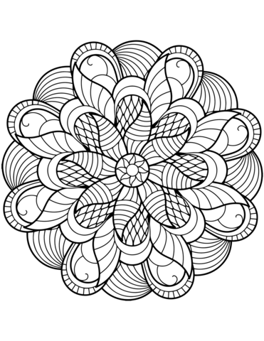 371x480 Flower Mandala Coloring Pages Page Throughout Idea 2