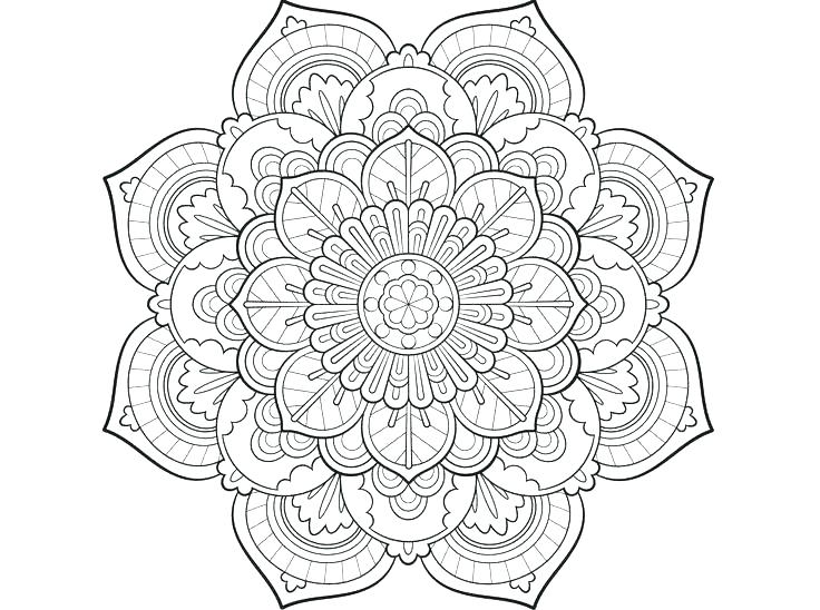 736x548 Simple Mandala Coloring Pages