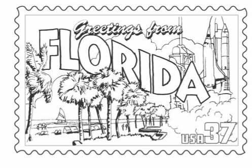 497x332 Florida Coloring Page Fl Stamp At Florida Coloring Pages Coloring