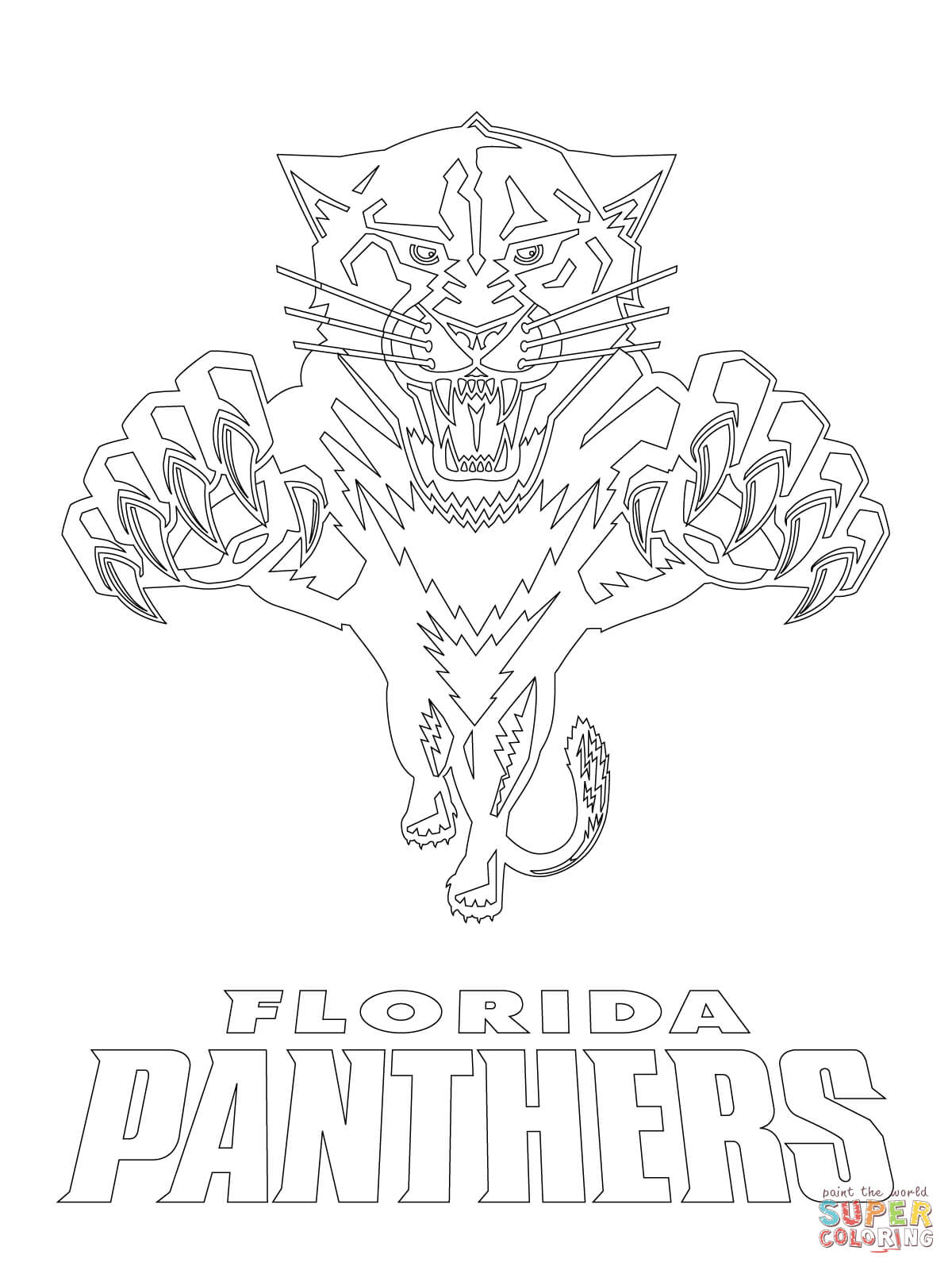 1200x1600 Florida Panthers Logo Coloring Page Free Printable Pages New