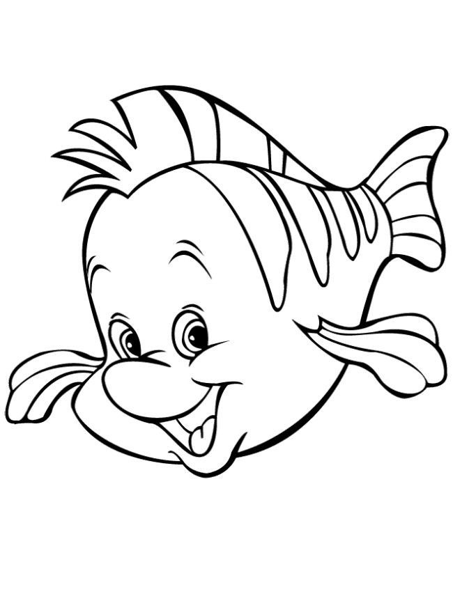 650x853 Cute Cartoon Flunder Fisch Malseite 2648 32 Ausmalbilder Kostenlos
