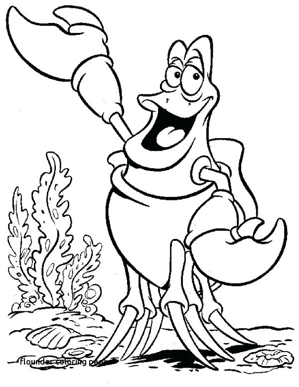 600x776 Flounder Coloring Pages From The Little Mermaid Autoinsuranceny.club
