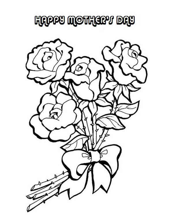 600x766 Flower Arrangement For Mom On Mothers Day Coloring Page Batch