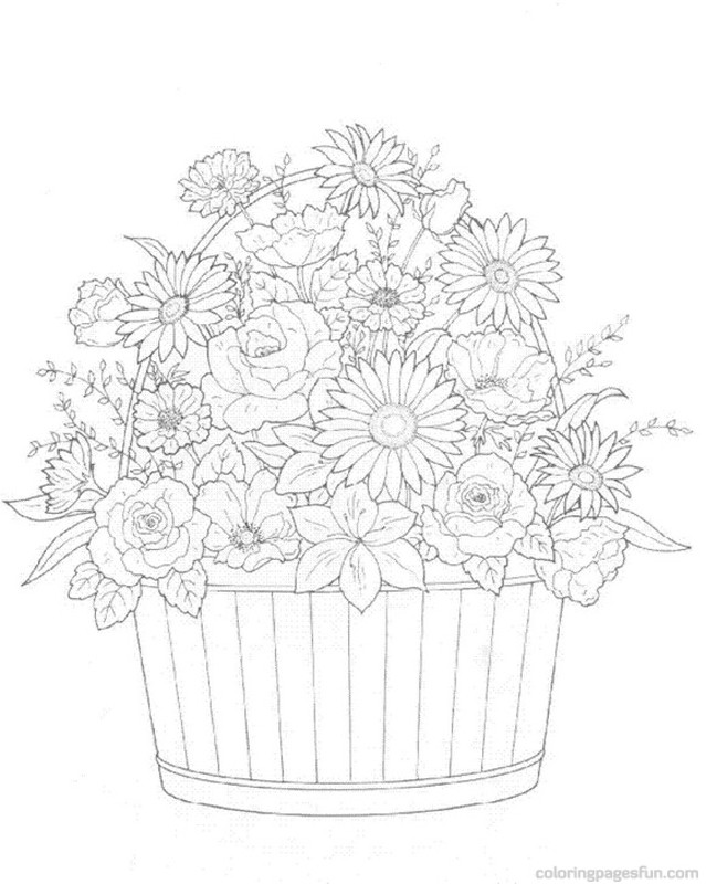 639x800 Flower Bouquets Coloring Pages 8 Coloring Pages