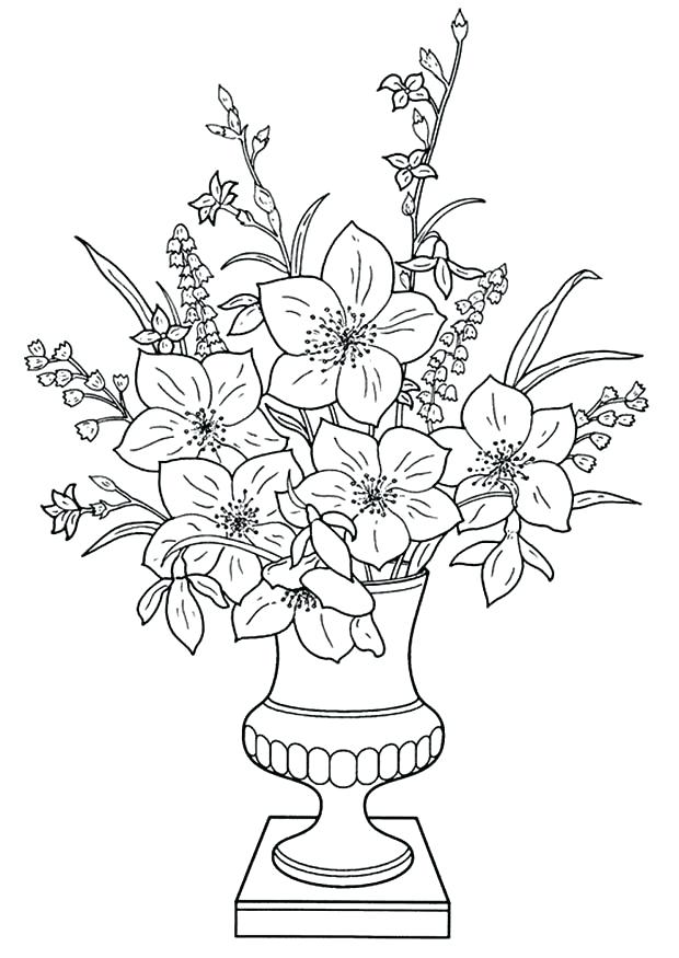 620x875 Coloring Flower Bouquets Coloring Pages Free Printable Of Flowers