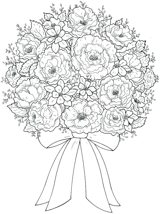 650x870 Beautiful Flowers Coloring Pages Pretty Flower Coloring Pages