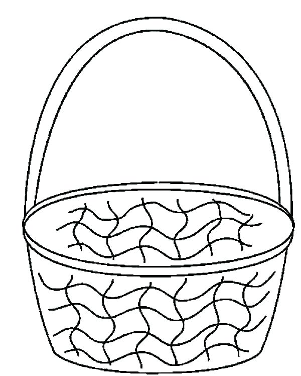 600x748 Flower Basket Coloring Pages Flower Basket Colouring Pages