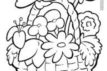 343x228 Flower Basket Drawing Images