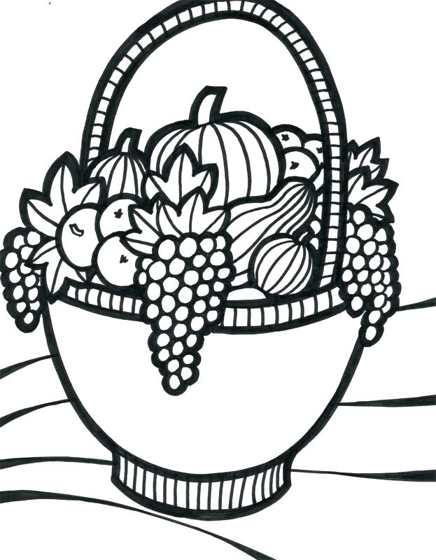 623x800 Flower Basket Coloring Pages
