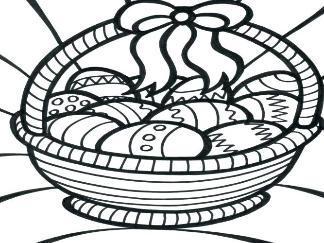 667x500 Basket Coloring Pages Flower Basket Colouring Pages