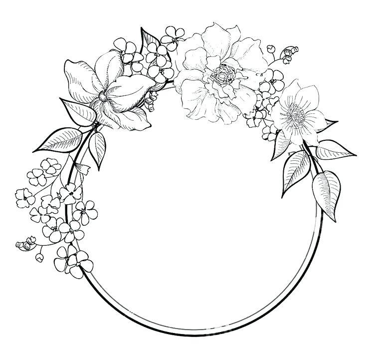 736x715 Wreath Coloring Page Wreath Coloring Page Free Colouring Pages
