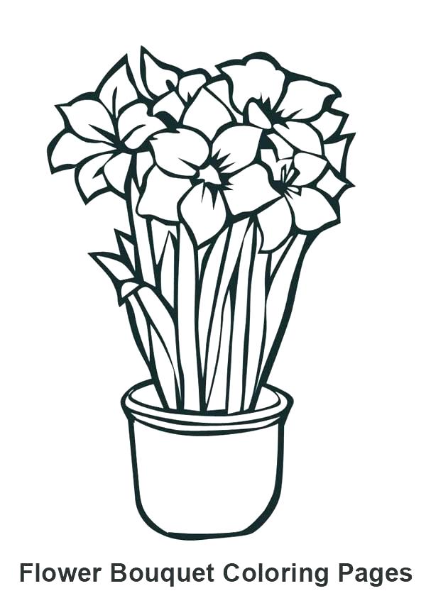 600x850 Flower Bouquet Coloring Pages Flower Bouquet Coloring Pages Flower