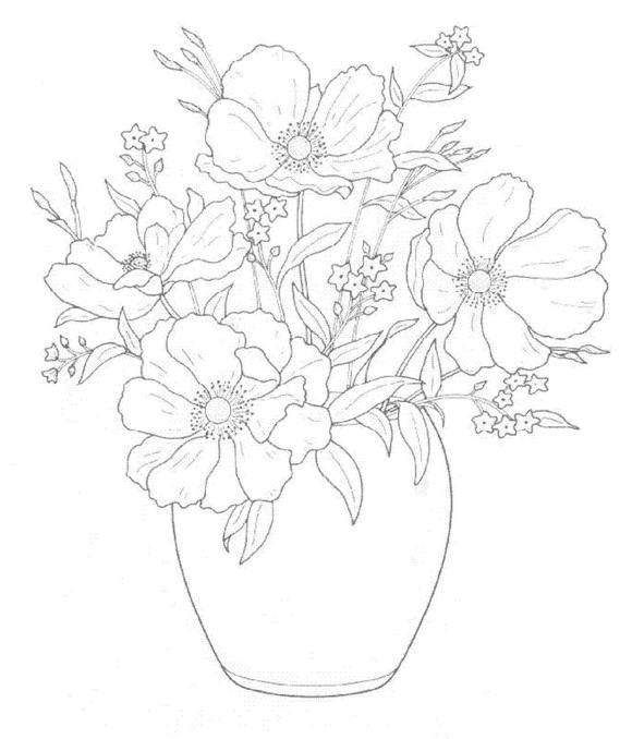 580x678 Kids N 30 Coloring Pages Of Bouquets