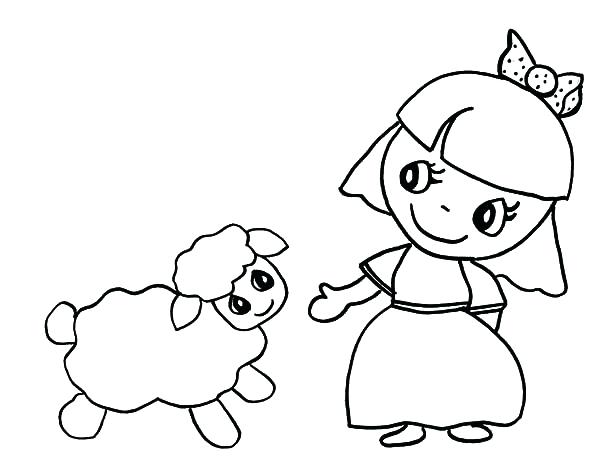 600x464 Coloring Pages Online Flowers Cartoon Of Had A Little Lamb Aliens