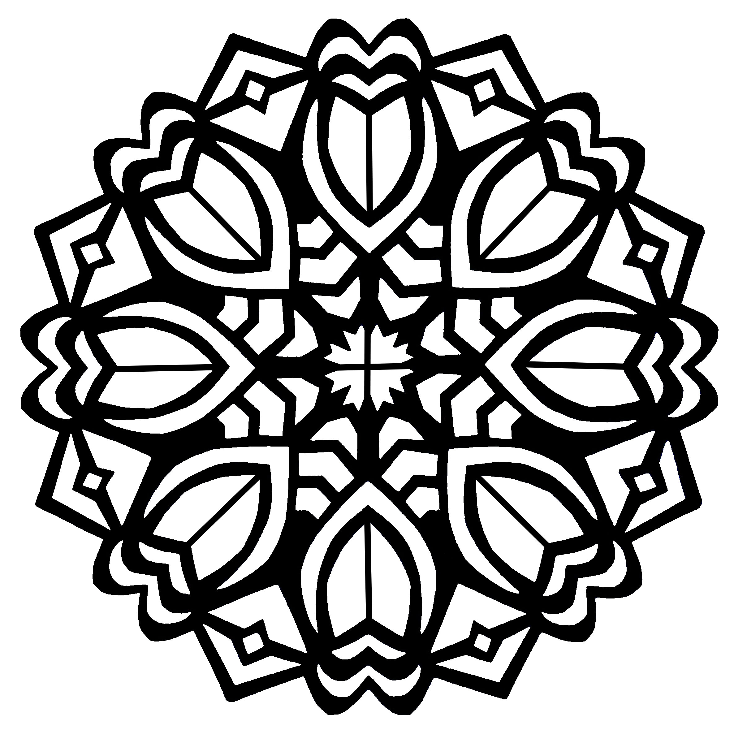 2372x2359 Mandala Art Deco Flowers