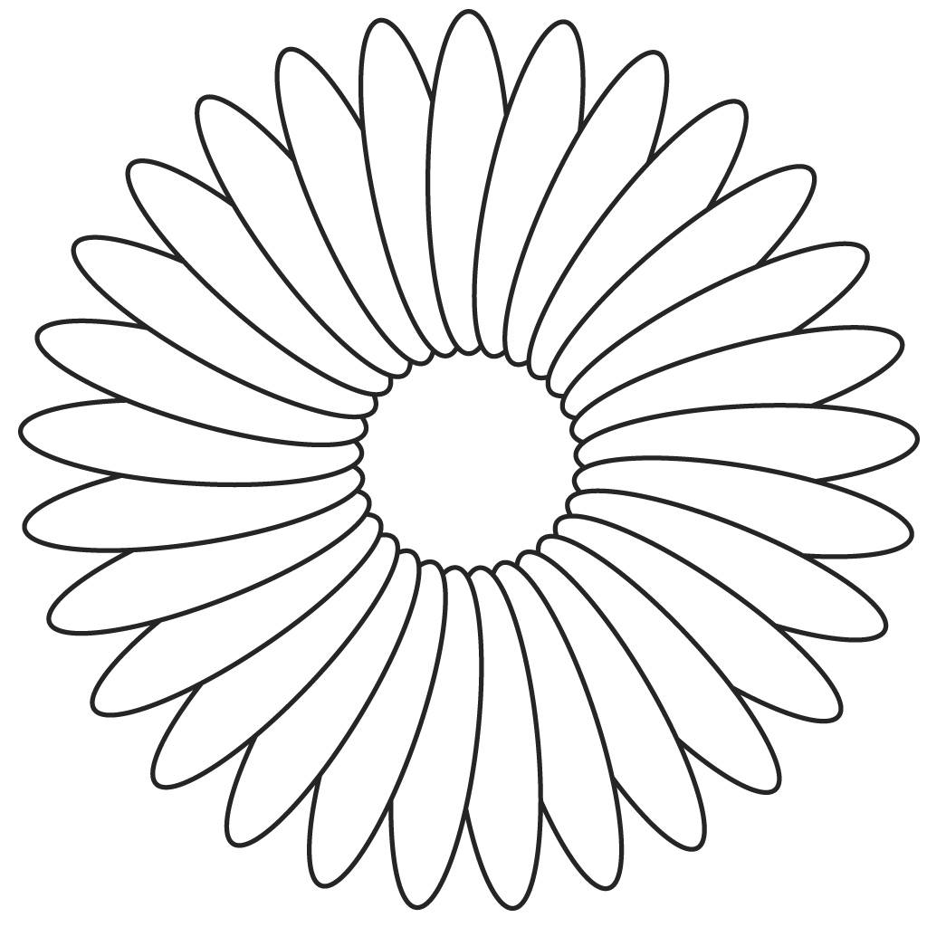 1024x1024 Flower Coloring Pages