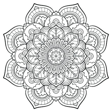 440x440 Advanced Flower Coloring Pages To Print Cute Flower Coloring Pages