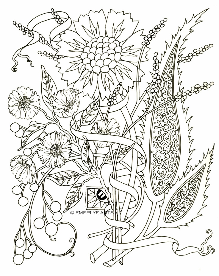 736x926 Adult Coloring Pages Flowers